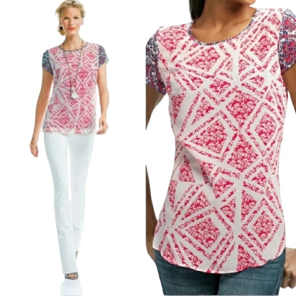 CAbi Tops - EUC CAbi “Coquette” Sheer Top (GMH-V)